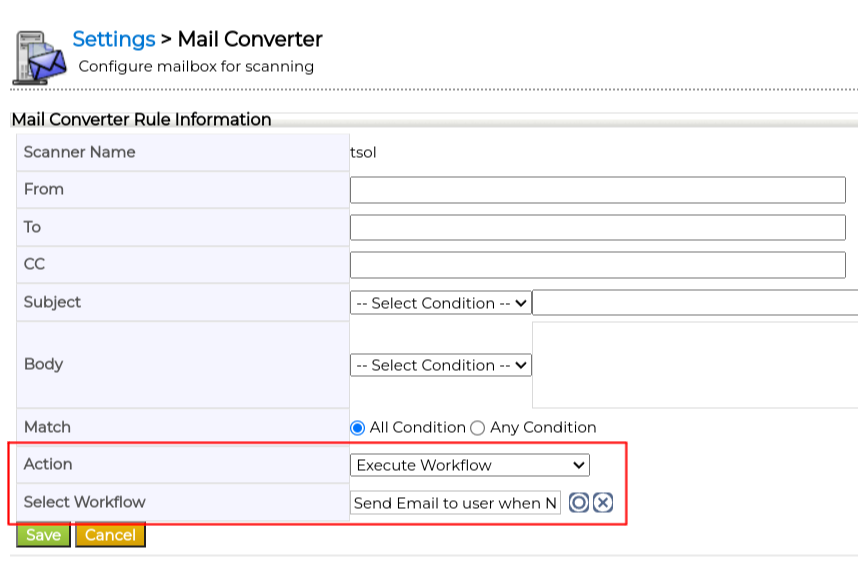 Mail Converter Workflow