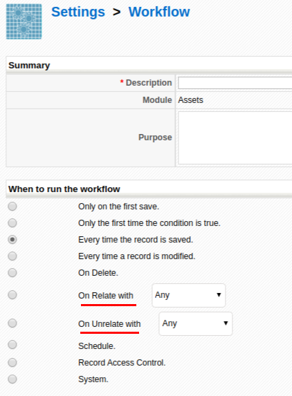 Relate/Unrelate workflow trigger