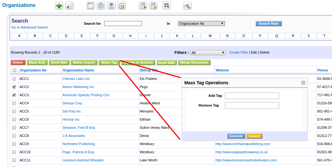 Mass Tag Management in list view