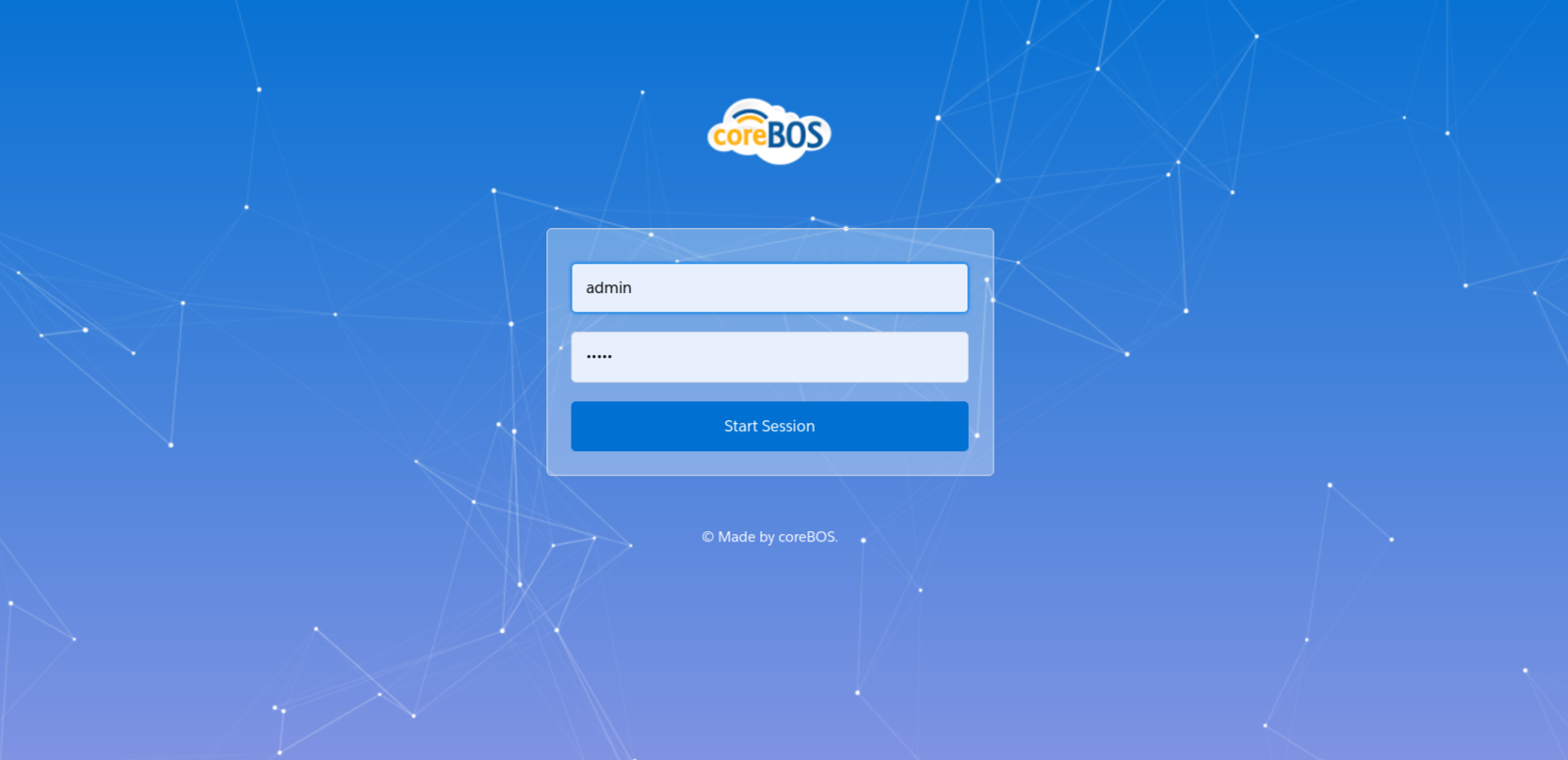 Particles Login Page