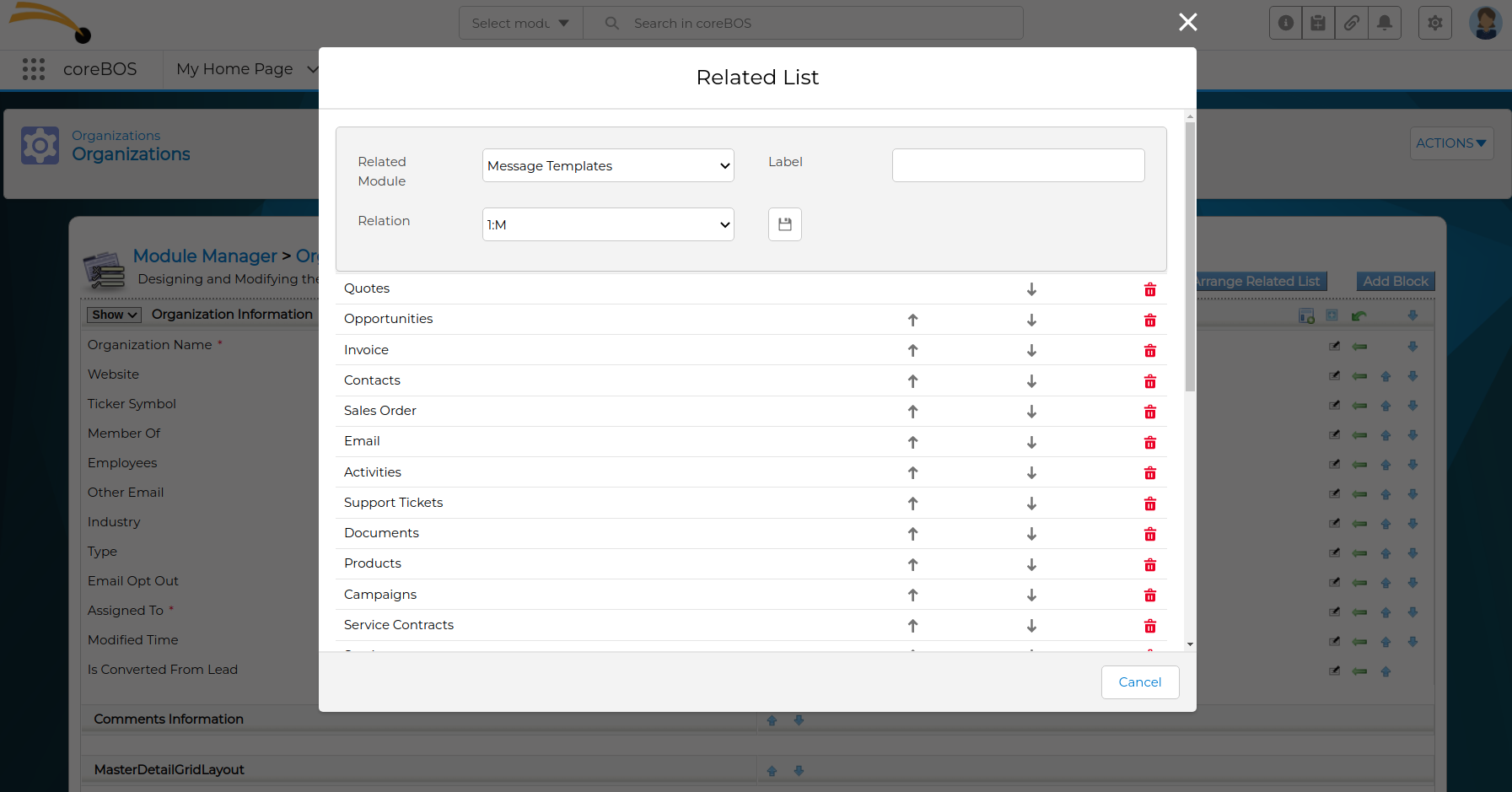 related list editor